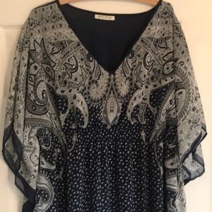 Silky caftan maxi dress